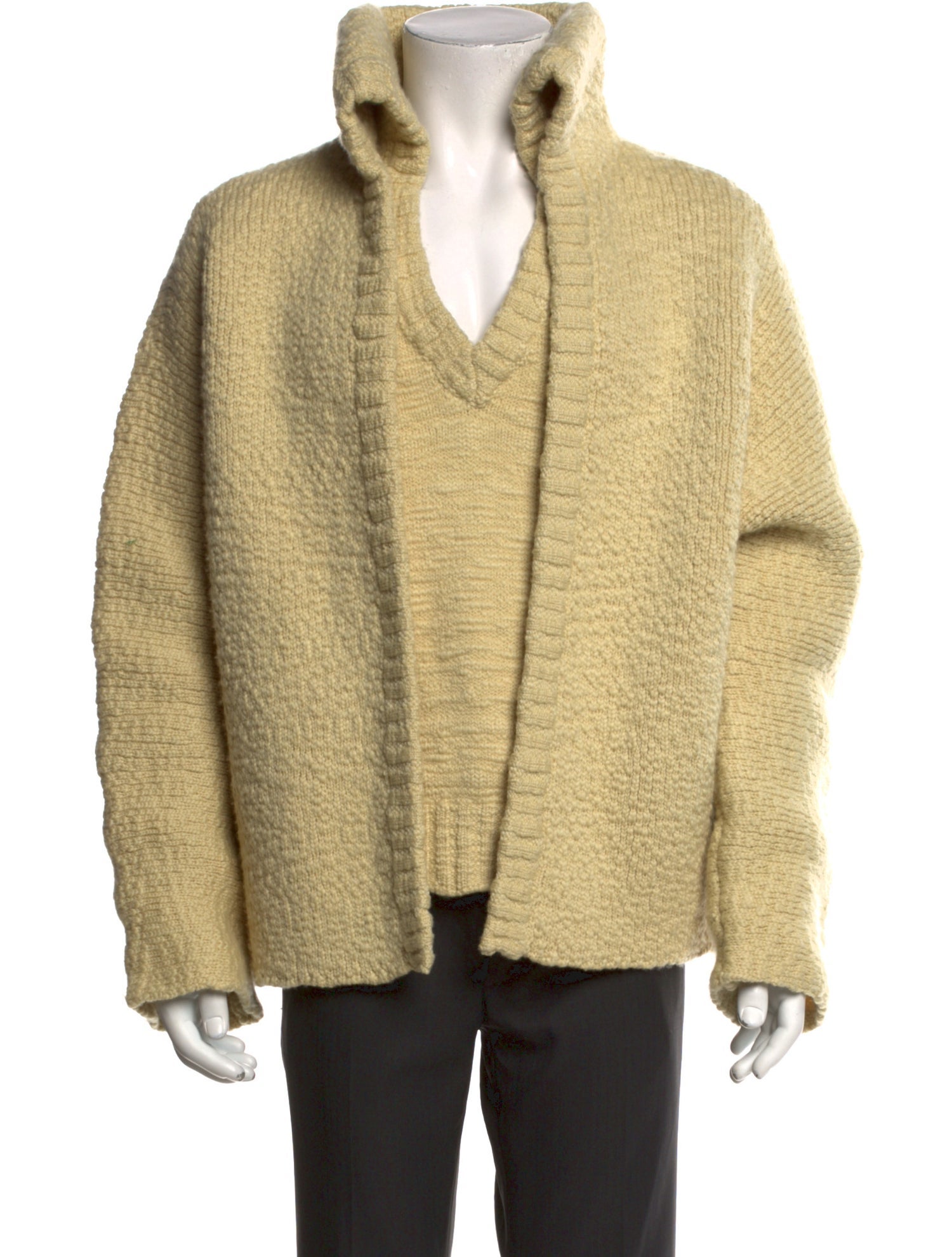 Bottega Veneta Wool Open Front Cardigan