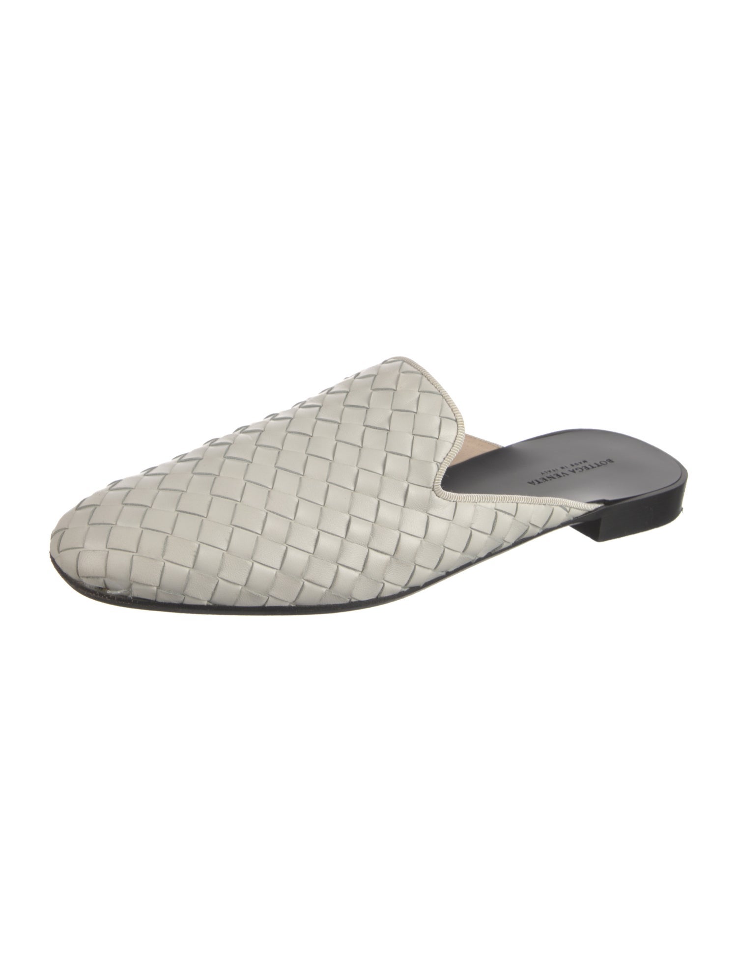 Bottega Veneta Intrecciato Weave Leather Mules