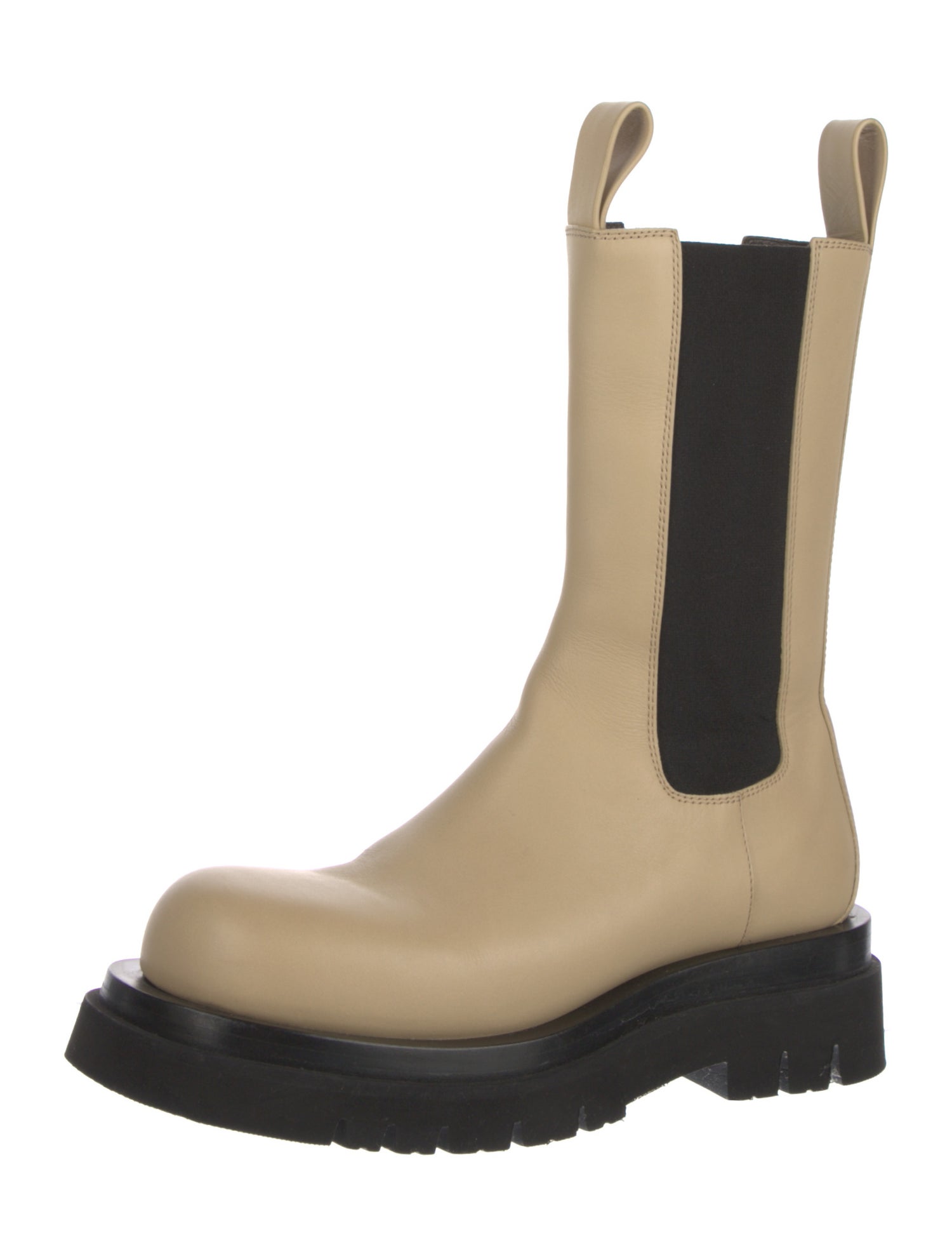 Bottega Veneta Leather Colorblock Pattern Chelsea Boots