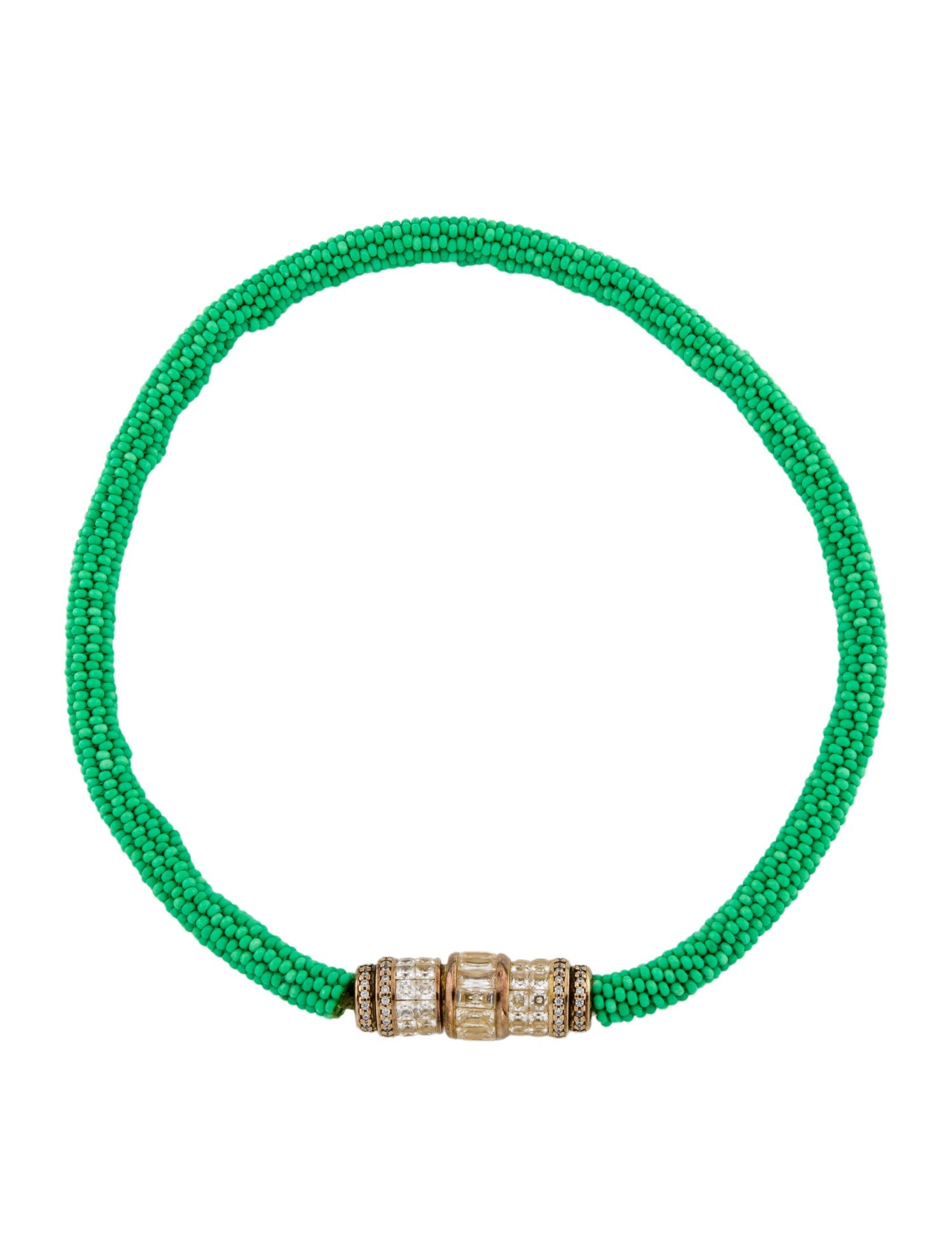 Bottega Veneta Crystal & Resin Choker Necklace
