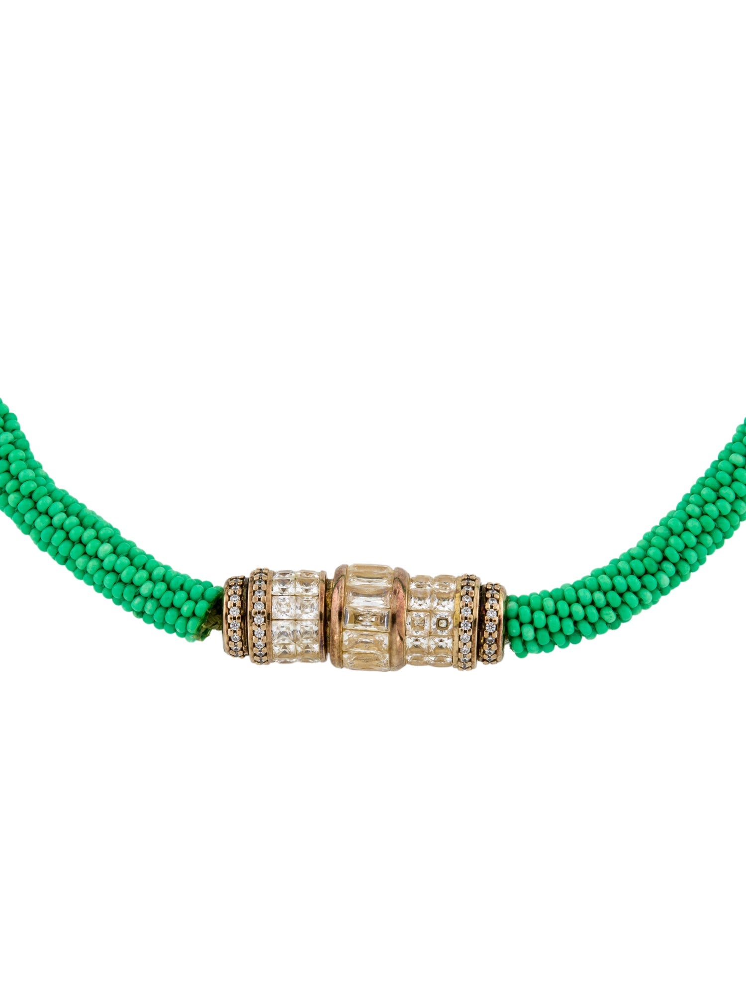 Bottega Veneta Crystal & Resin Choker Necklace