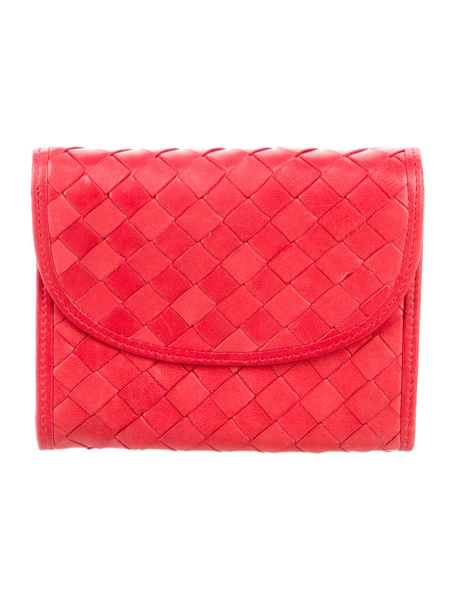 Bottega Veneta Vintage Intrecciato Weave Compact Wallet