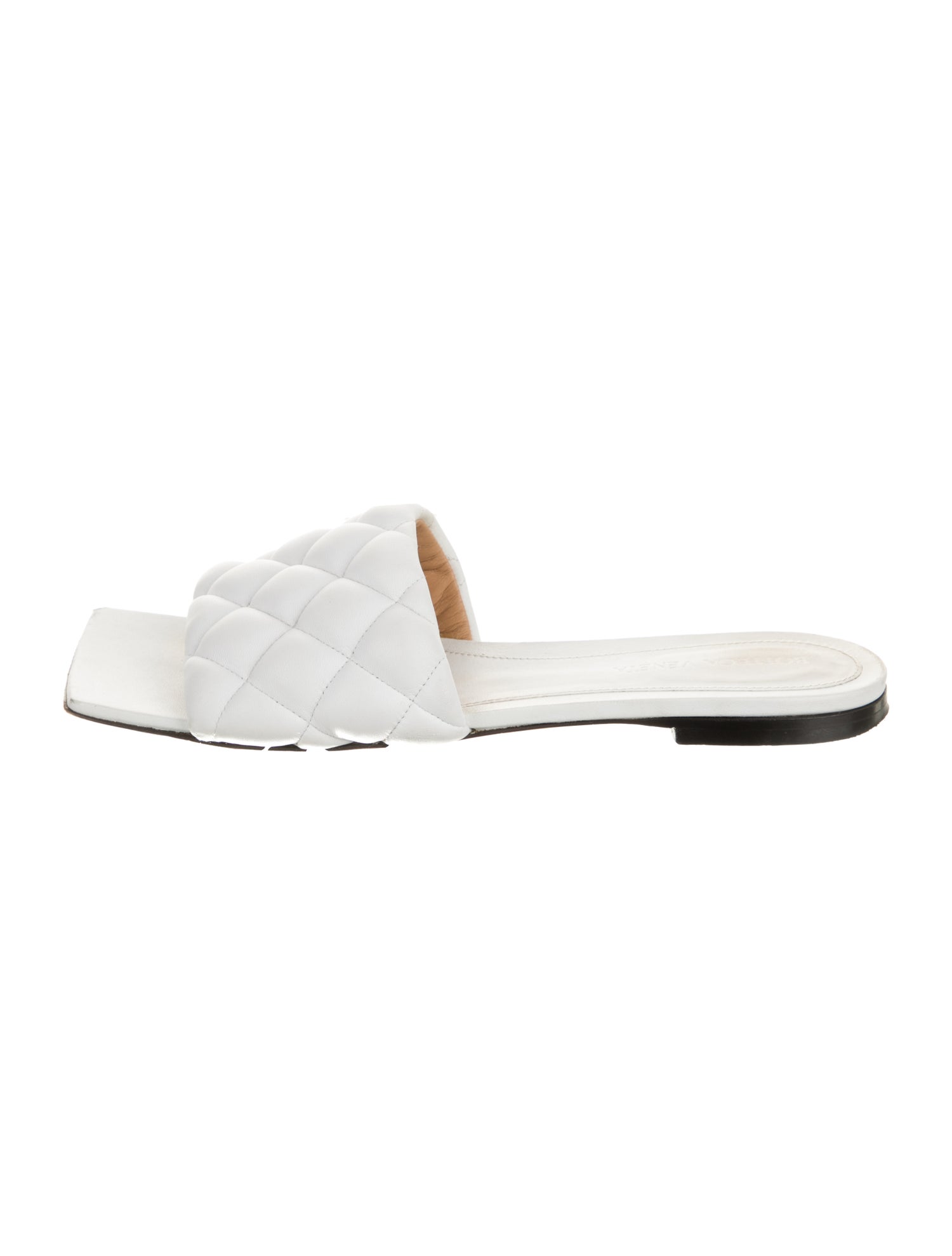 Bottega Veneta Quilted Pattern Leather Slides