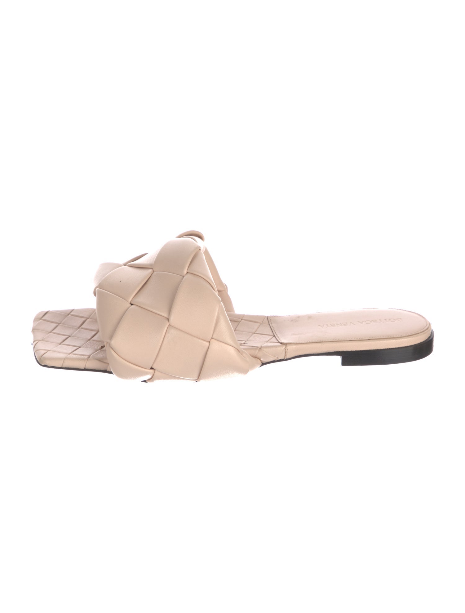 Bottega Veneta Intrecciato Weave Leather Slides