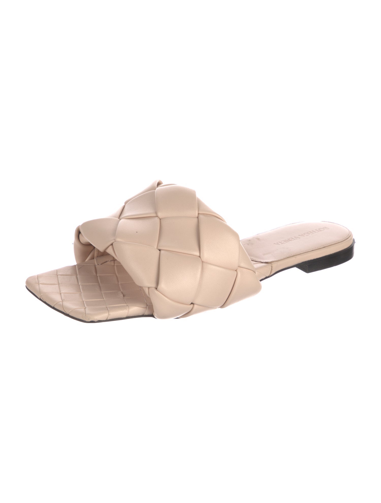 Bottega Veneta Intrecciato Weave Leather Slides