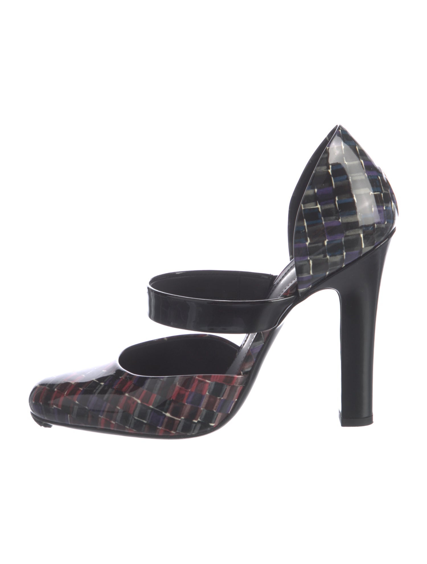Bottega Veneta Patent Leather Printed D'Orsay Pumps