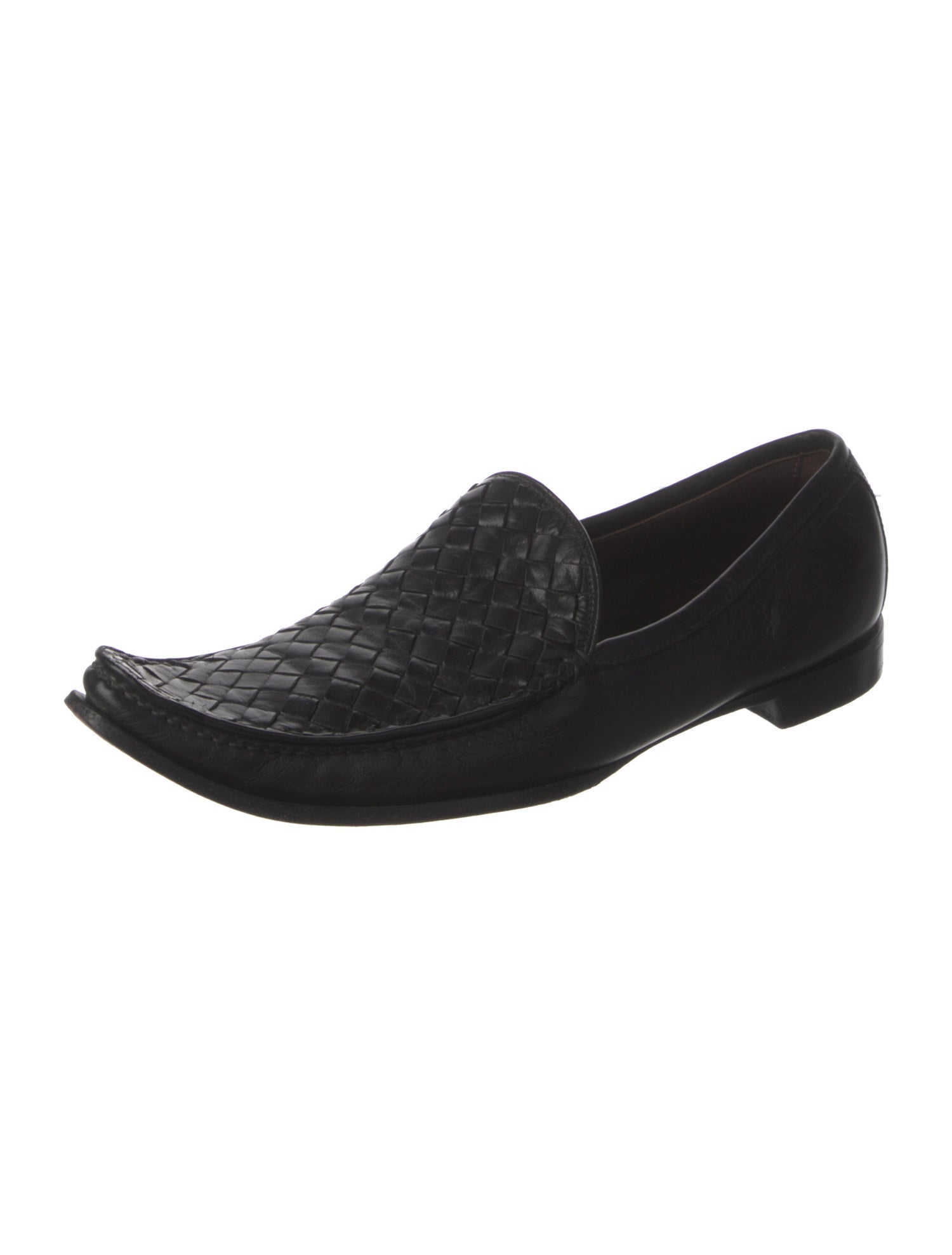 Bottega Veneta Intrecciato Weave Leather Loafers