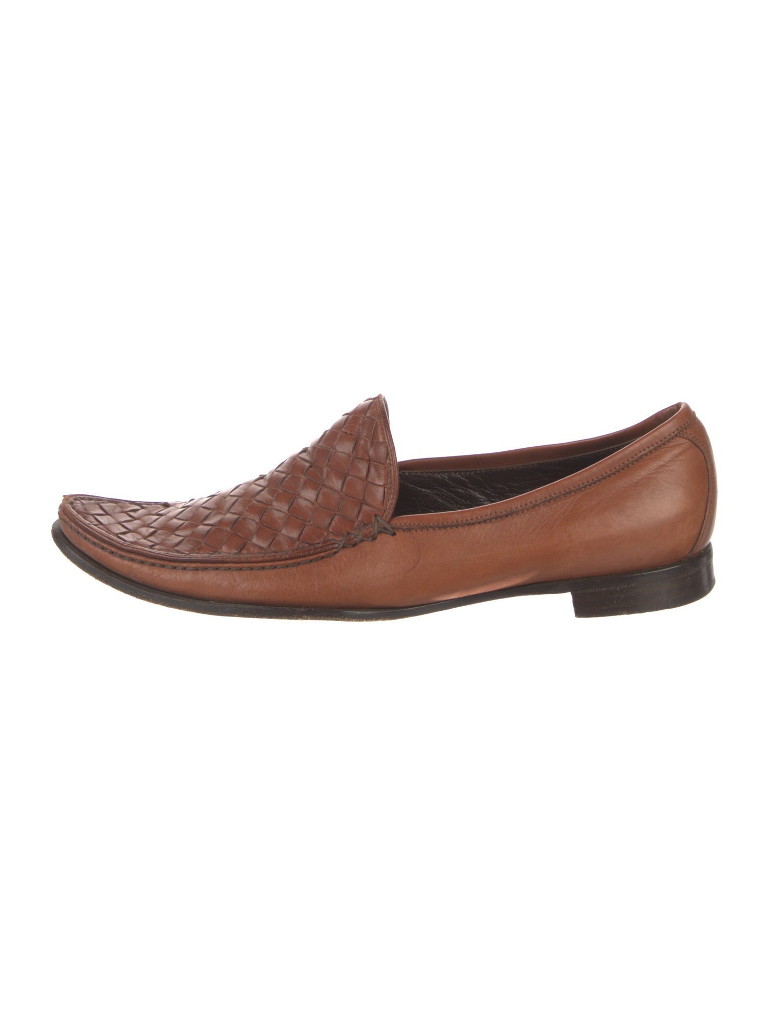 Bottega Veneta Intrecciato Weave Leather Loafers