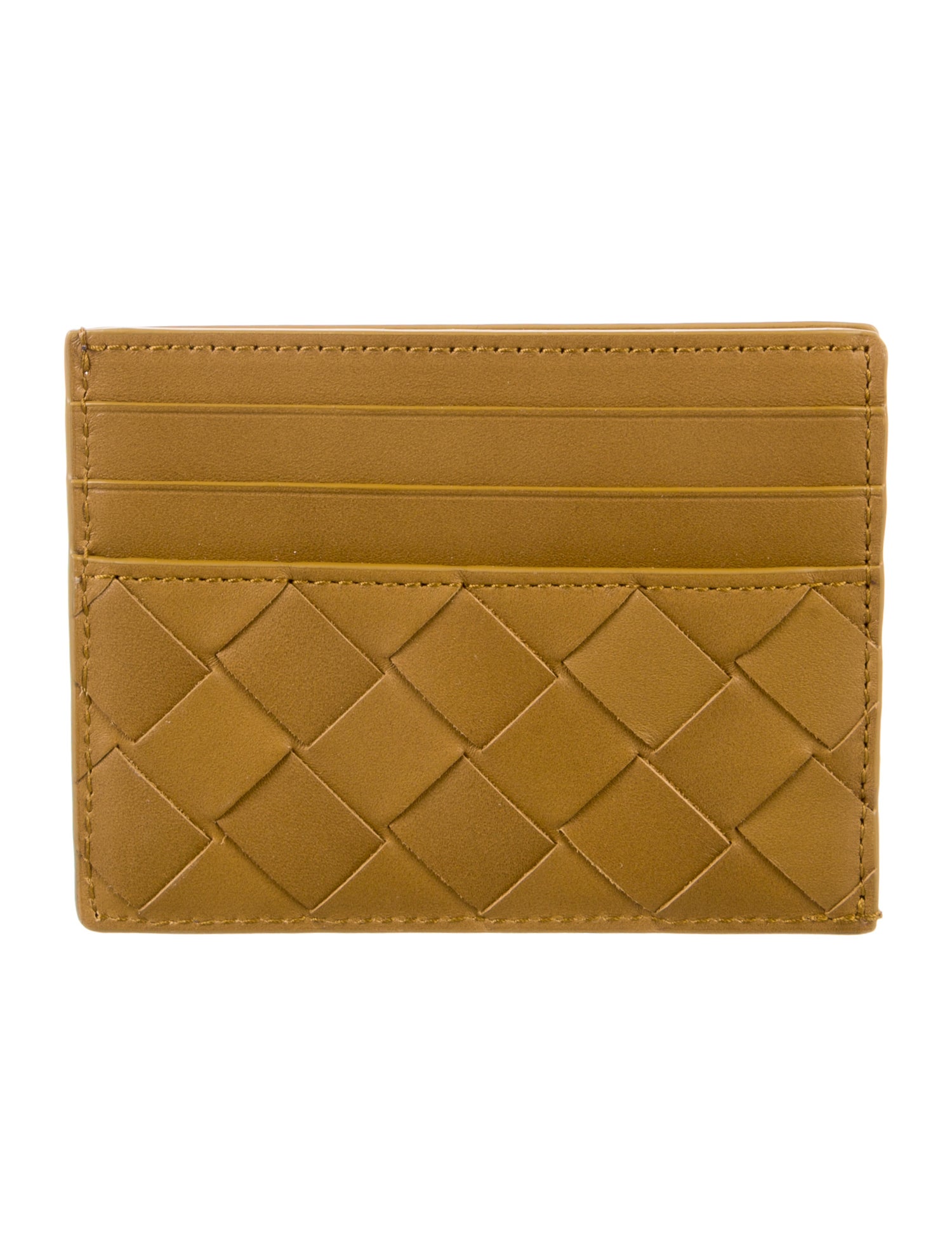Bottega Veneta Intrecciato Weave Leather Card Holder