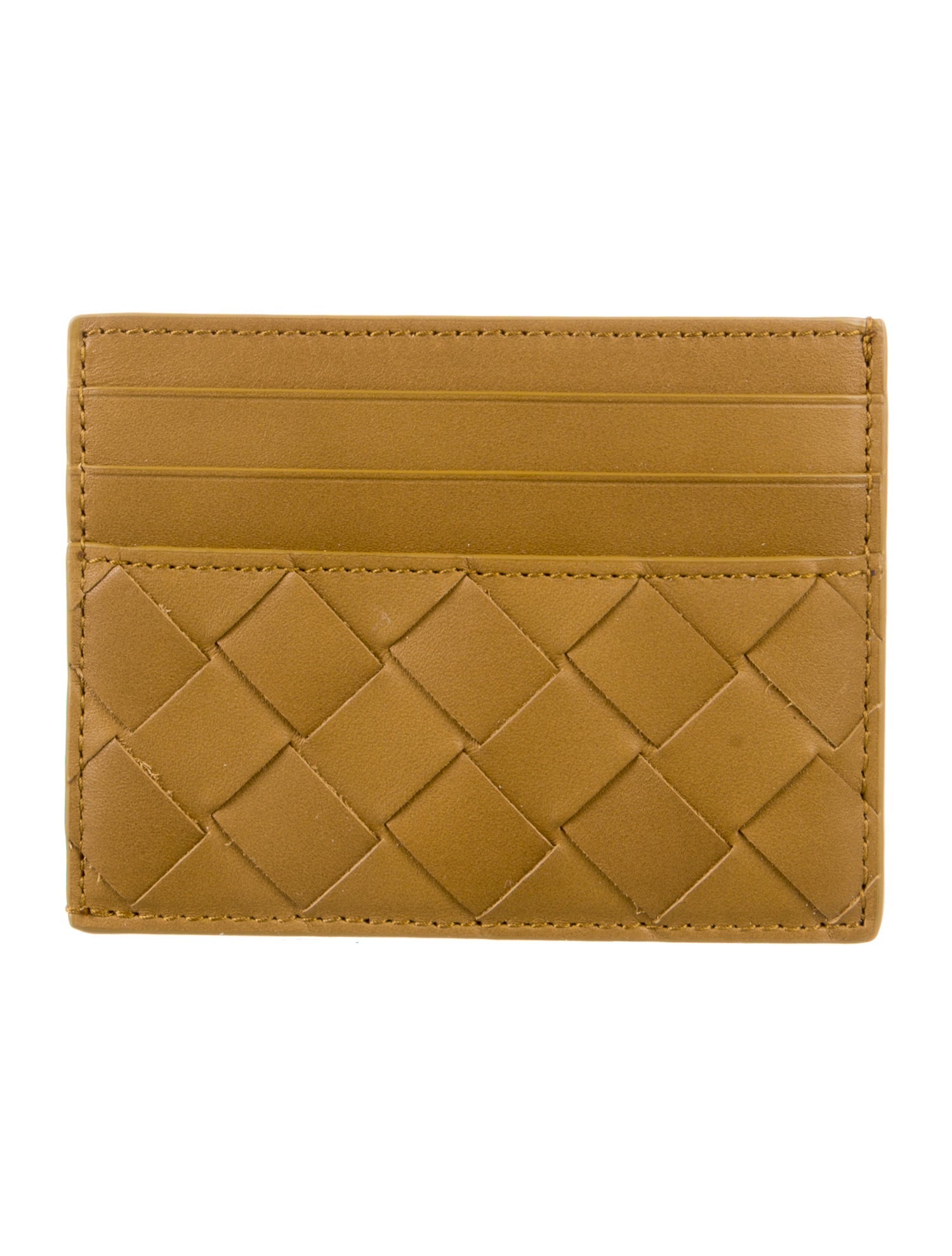 Bottega Veneta Intrecciato Weave Leather Card Holder