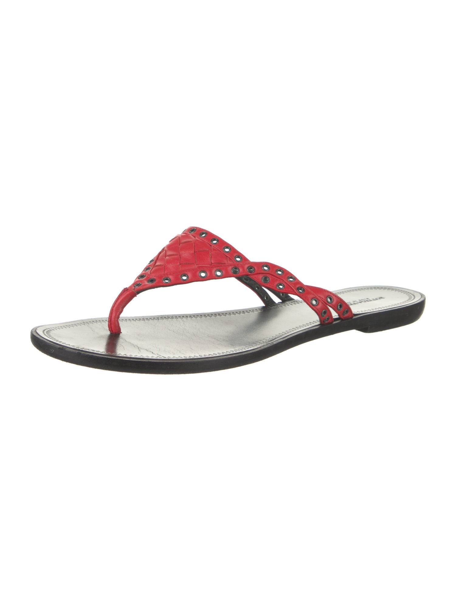 Bottega Veneta Intrecciato Weave Leather Slides