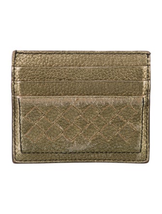 Bottega Veneta Intrecciato Weave Leather Card Holder