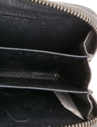 Bottega Veneta Zip Coin Purse Intrecciato Weave Wallet