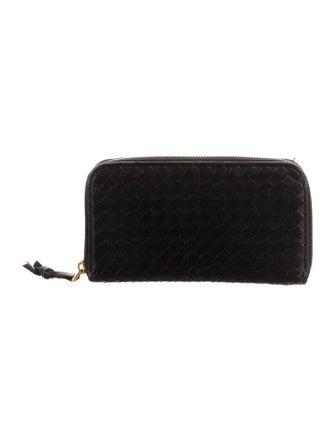 Bottega Veneta Intrecciato Weave Leather Continental Wallet
