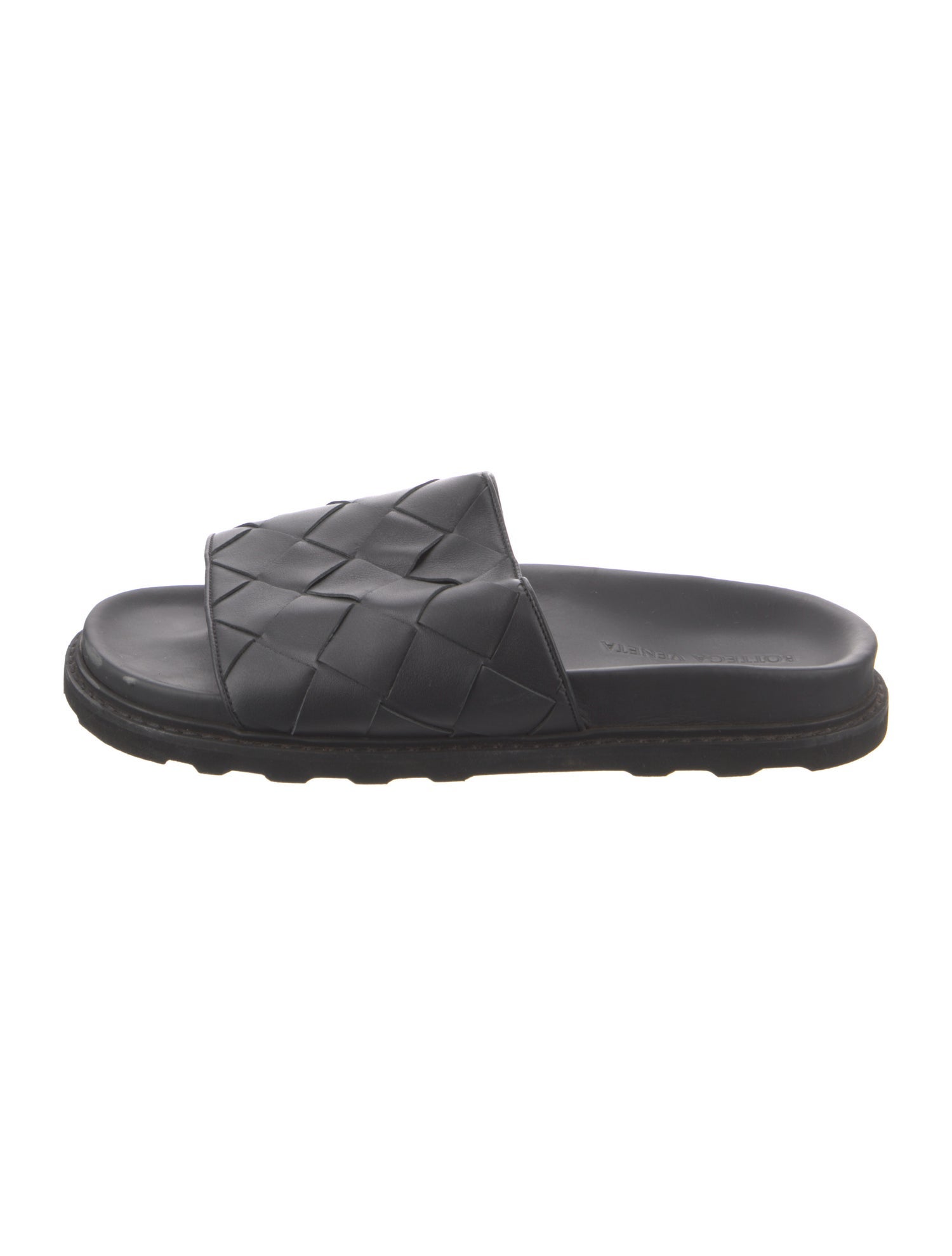 Bottega Veneta Intrecciato Weave Leather Slides