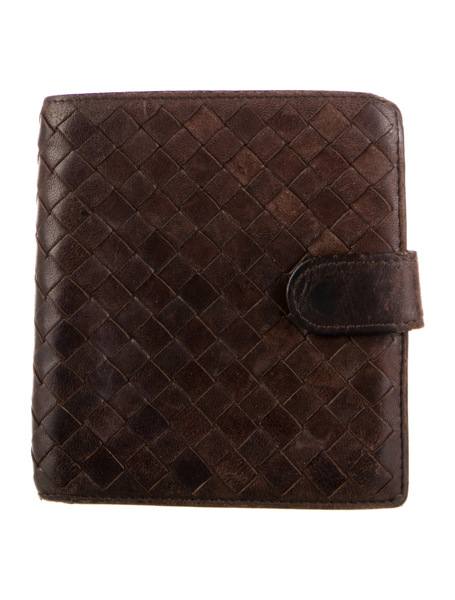 Bottega Veneta Intrecciato Weave Leather Compact Wallet