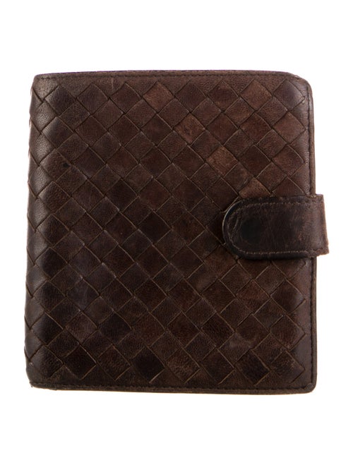 Bottega Veneta Intrecciato Weave Leather Compact Wallet