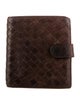 Bottega Veneta Intrecciato Weave Leather Compact Wallet