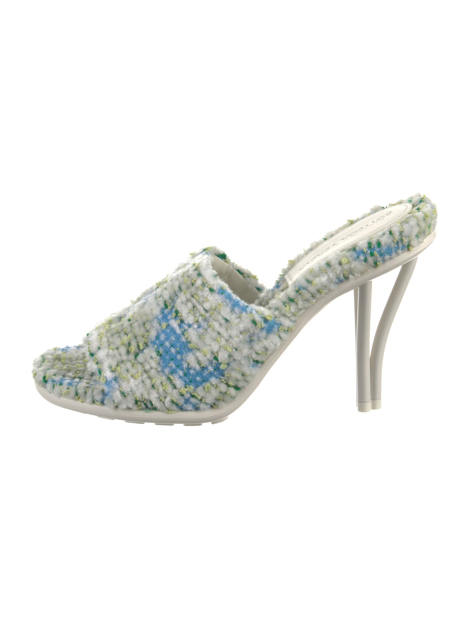 Bottega Veneta Tweed Tweed Pattern Slides