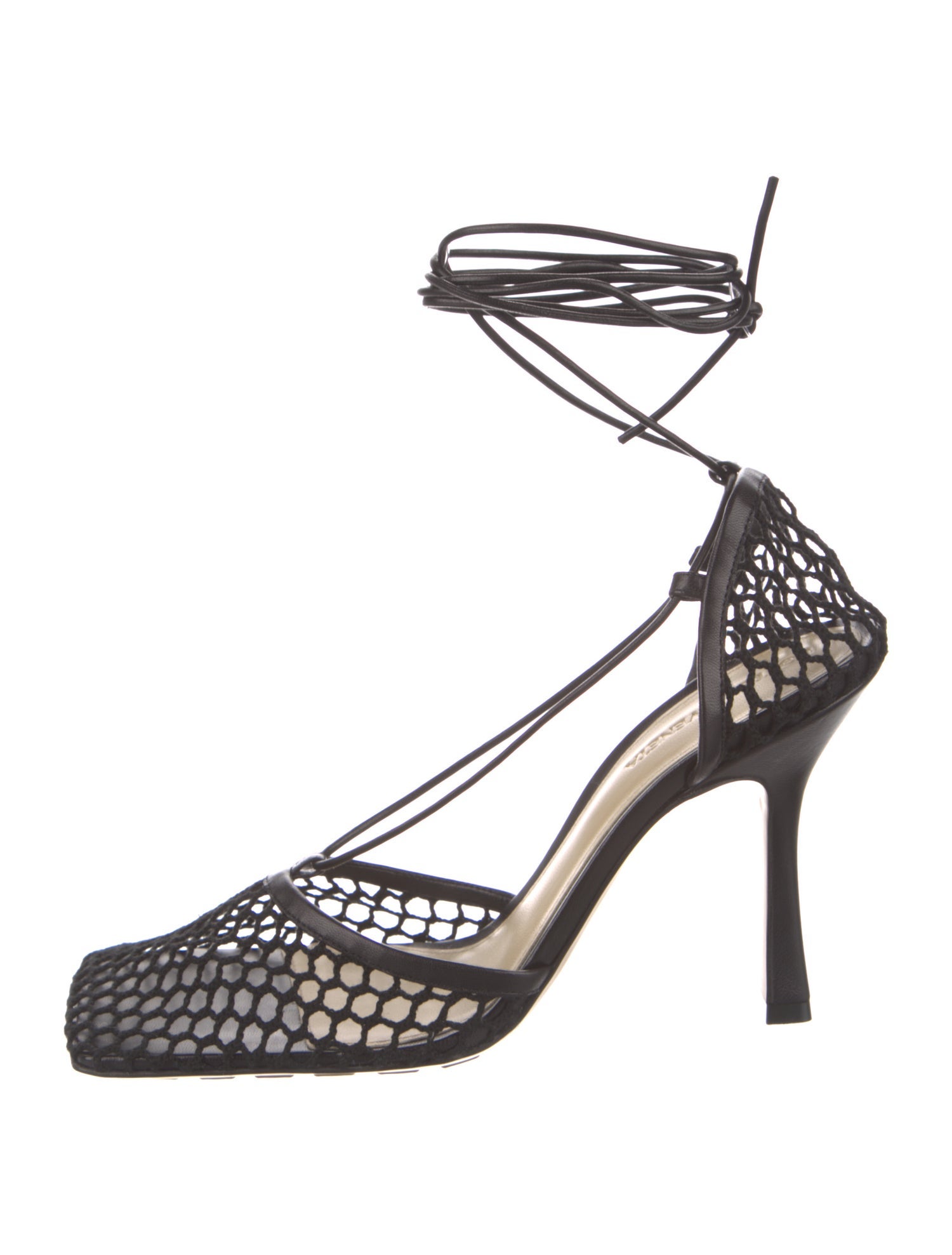 Bottega Veneta Mesh Leather Trim Embellishment D'Orsay Pumps w/ Tags