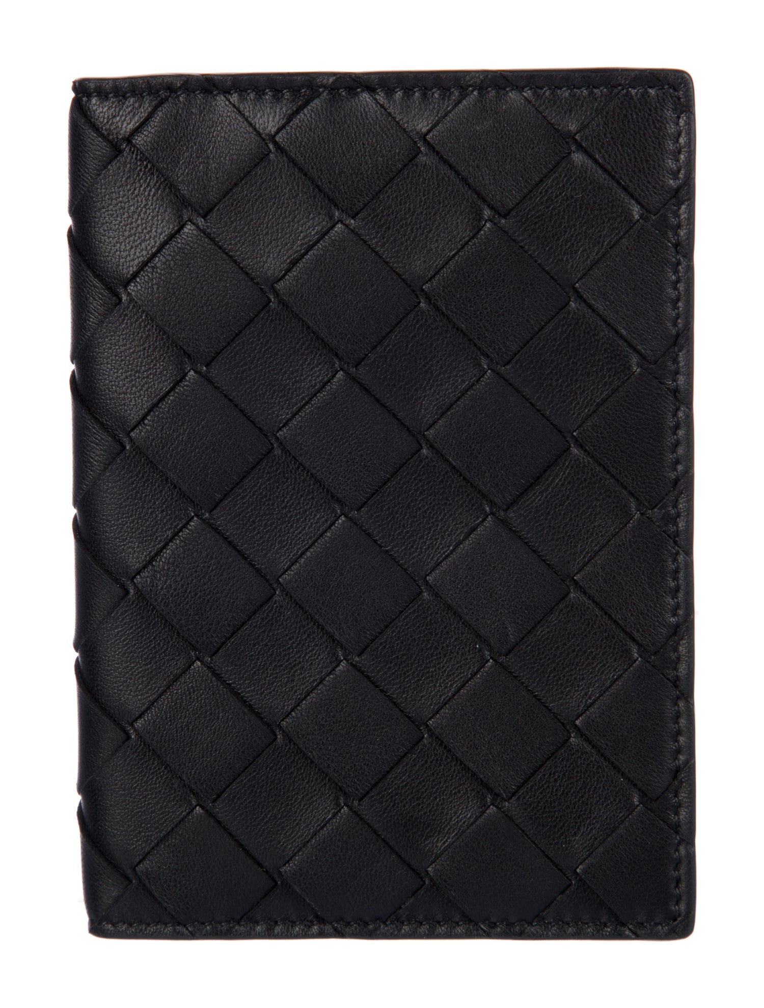 Bottega Veneta Passport Holder Intrecciato Weave Wallet