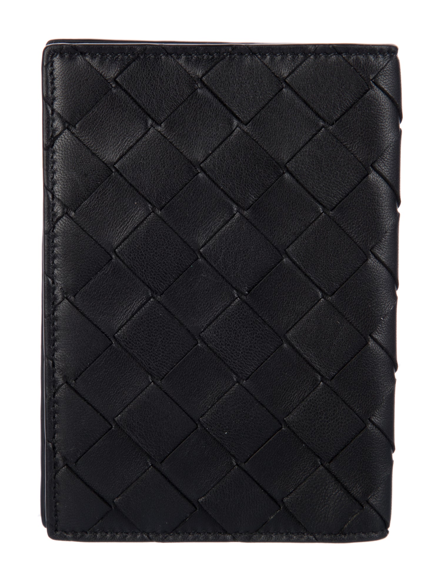 Bottega Veneta Passport Holder Intrecciato Weave Wallet