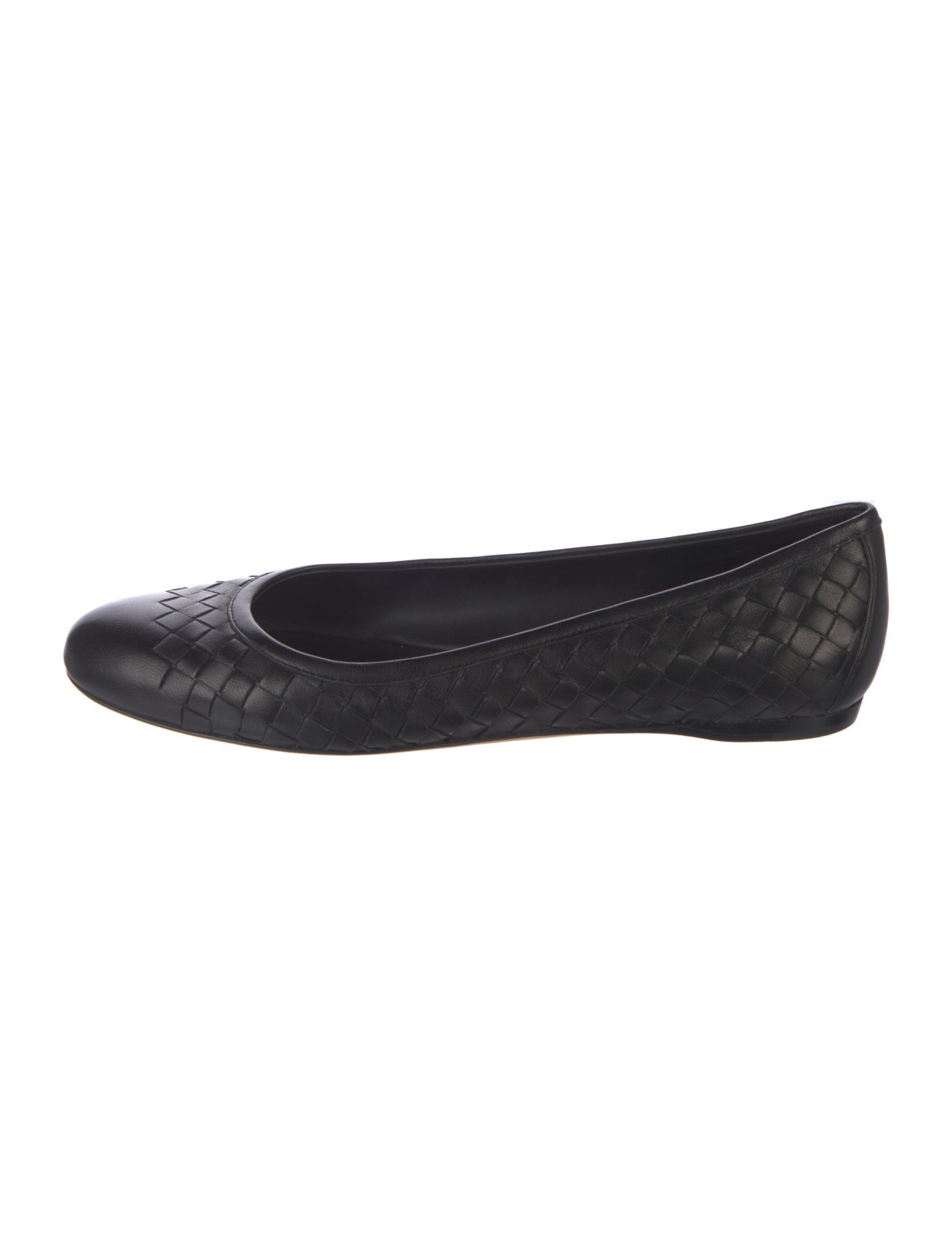 Bottega Veneta Intrecciato Weave Leather Ballet Flats
