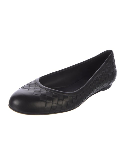 Bottega Veneta Intrecciato Weave Leather Ballet Flats