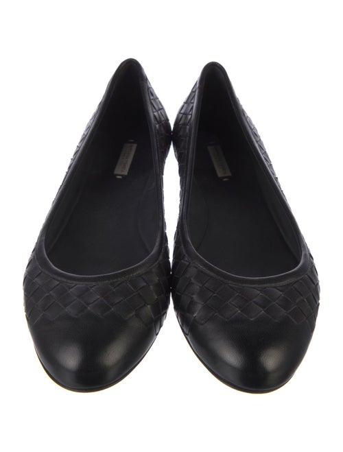 Bottega Veneta Intrecciato Weave Leather Ballet Flats