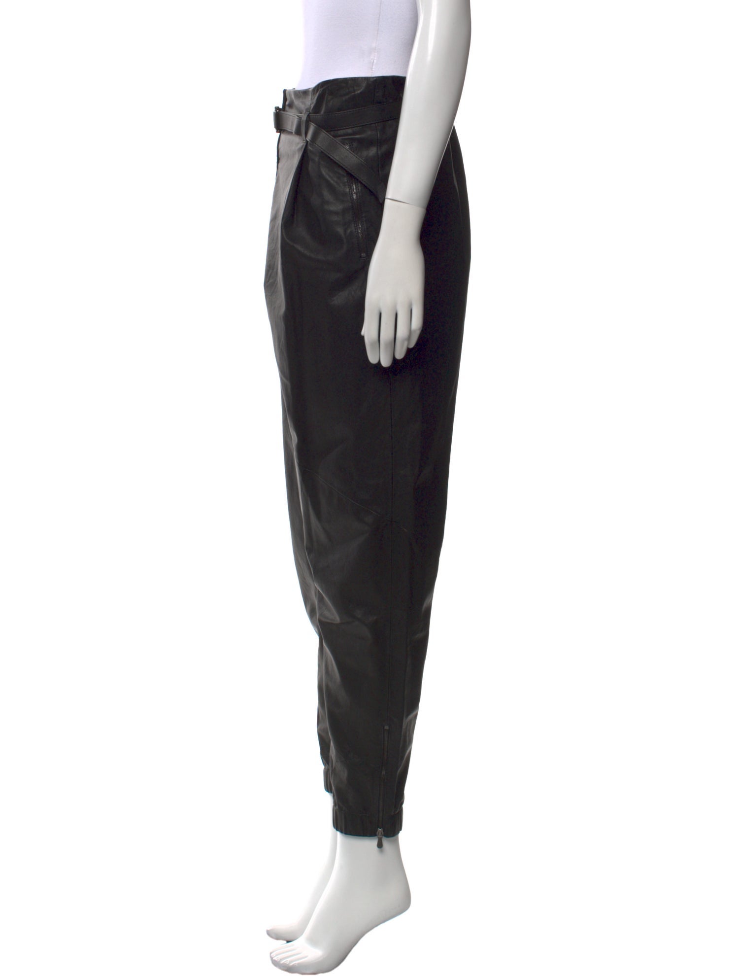 Bottega Veneta Leather Skinny Leg Pants