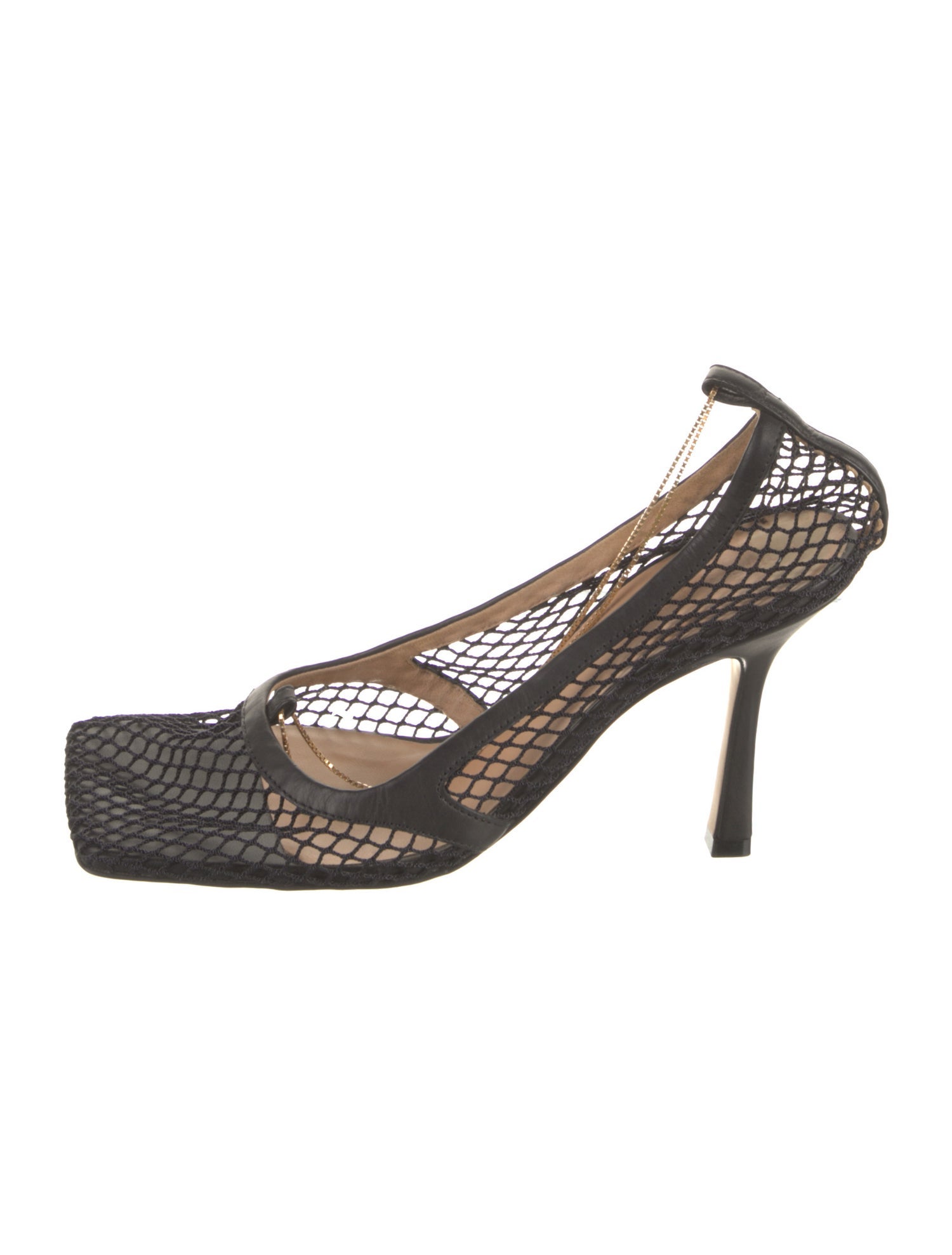Bottega Veneta Mesh Chain-Link Accents Pumps