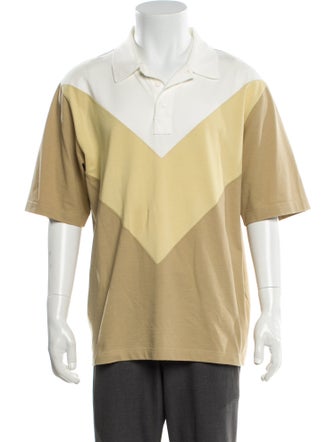 Bottega Veneta Colorblock Pattern Collar Polo Shirt