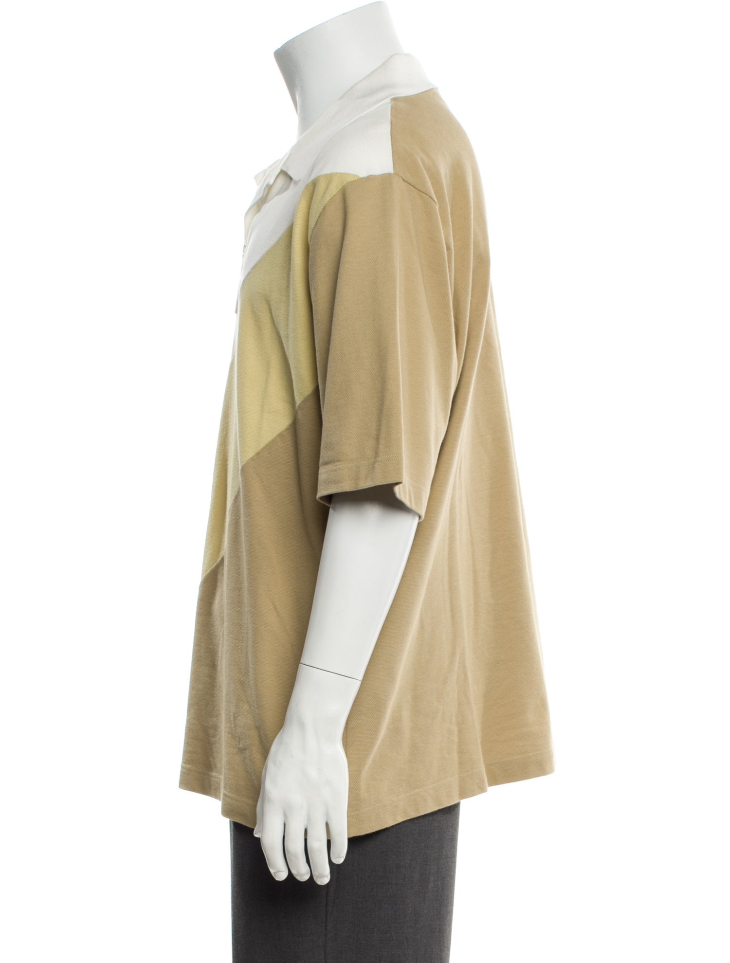 Bottega Veneta Colorblock Pattern Collar Polo Shirt