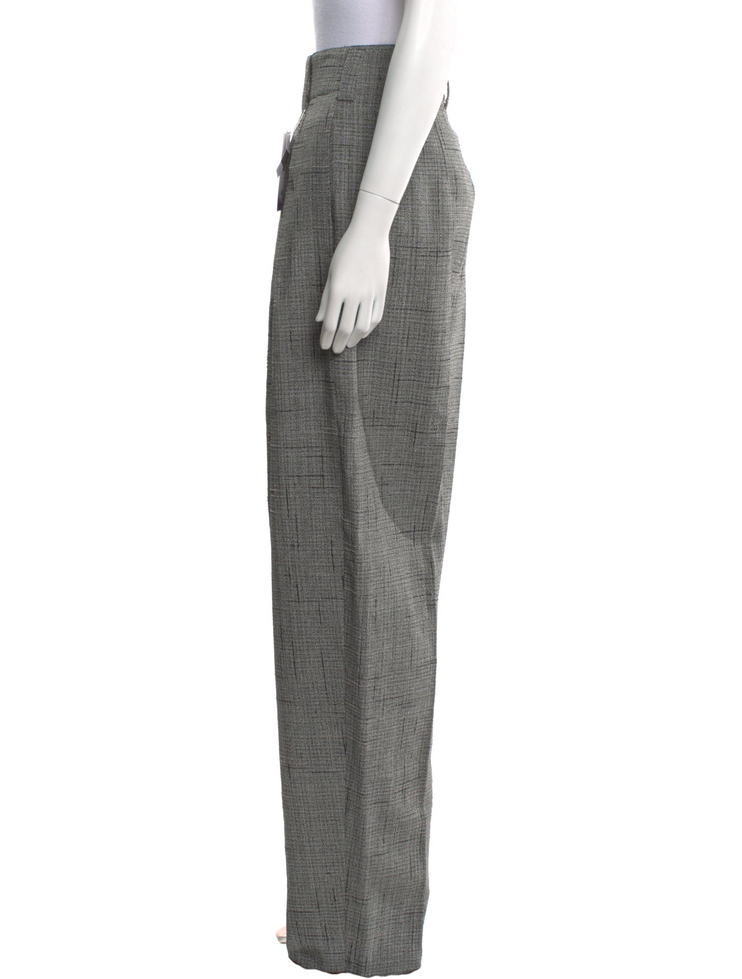 Bottega Veneta Plaid Print Wide Leg Pants w/ Tags