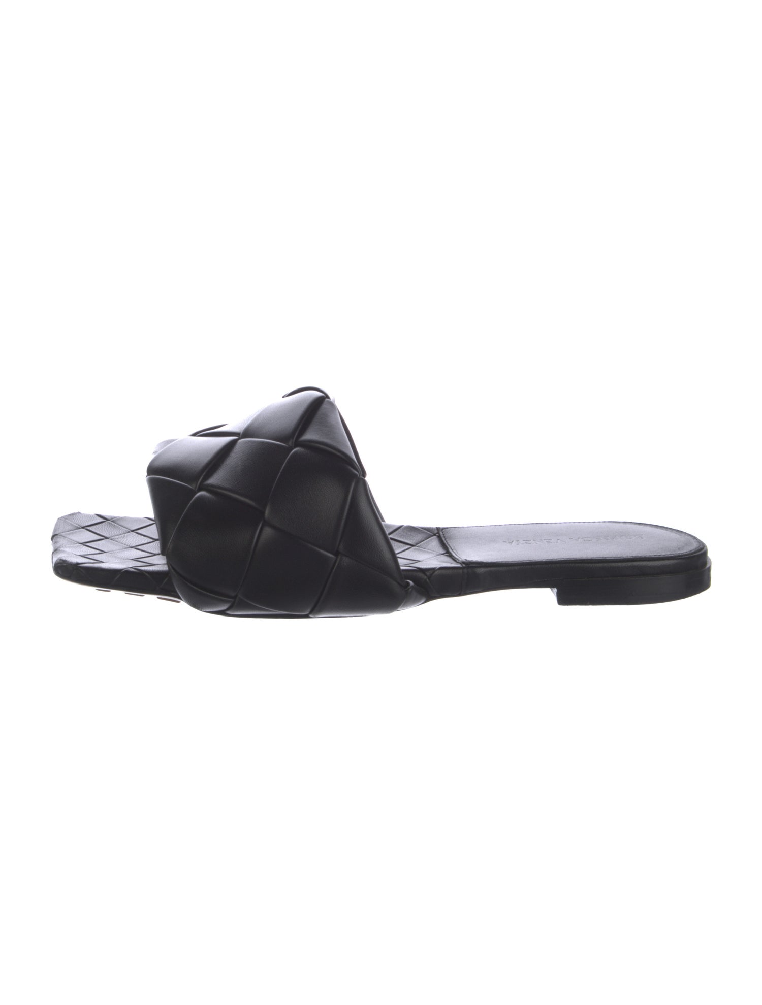 Bottega Veneta Intrecciato Weave Leather Slides