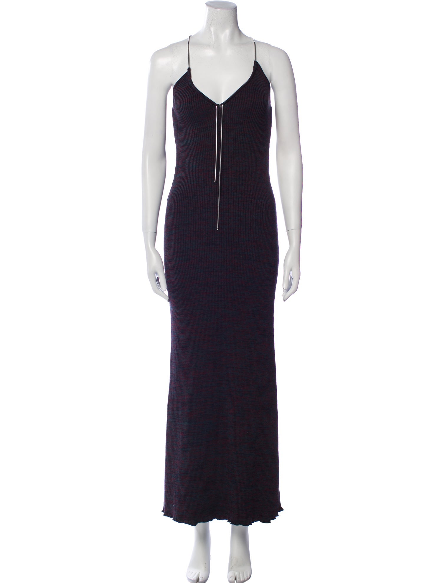 Bottega Veneta V-Neck Long Dress