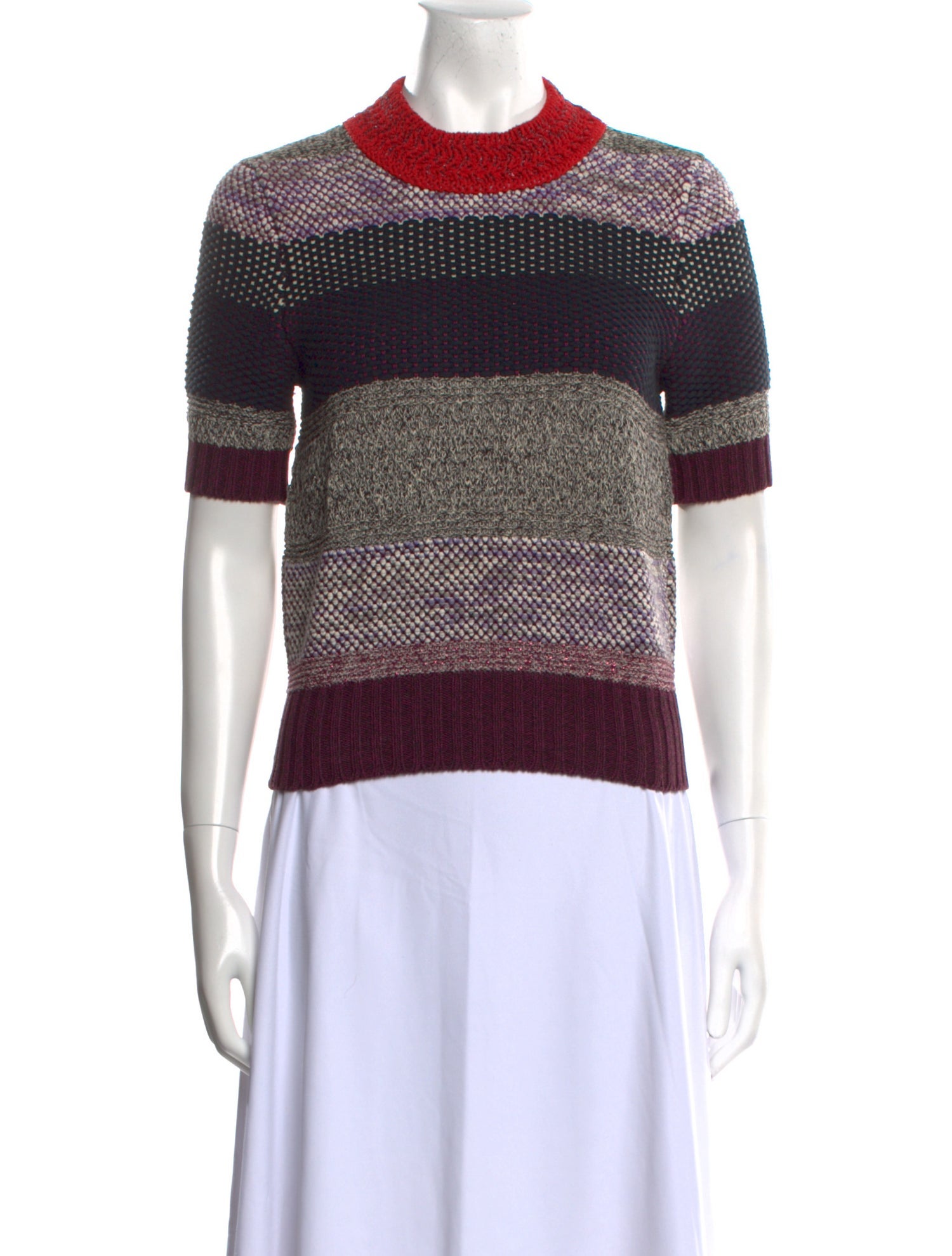 Bottega Veneta Striped Crew Neck Sweater