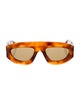 Bottega Veneta Shield Mirrored Sunglasses