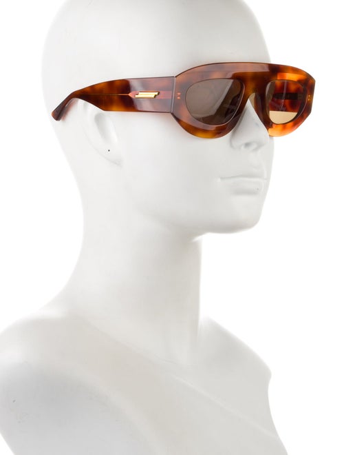 Bottega Veneta Shield Mirrored Sunglasses