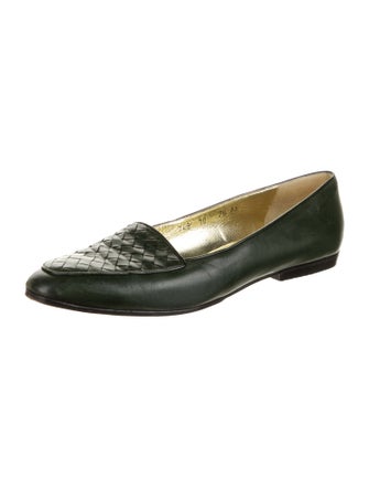 Bottega Veneta Intrecciato Weave Leather Flats