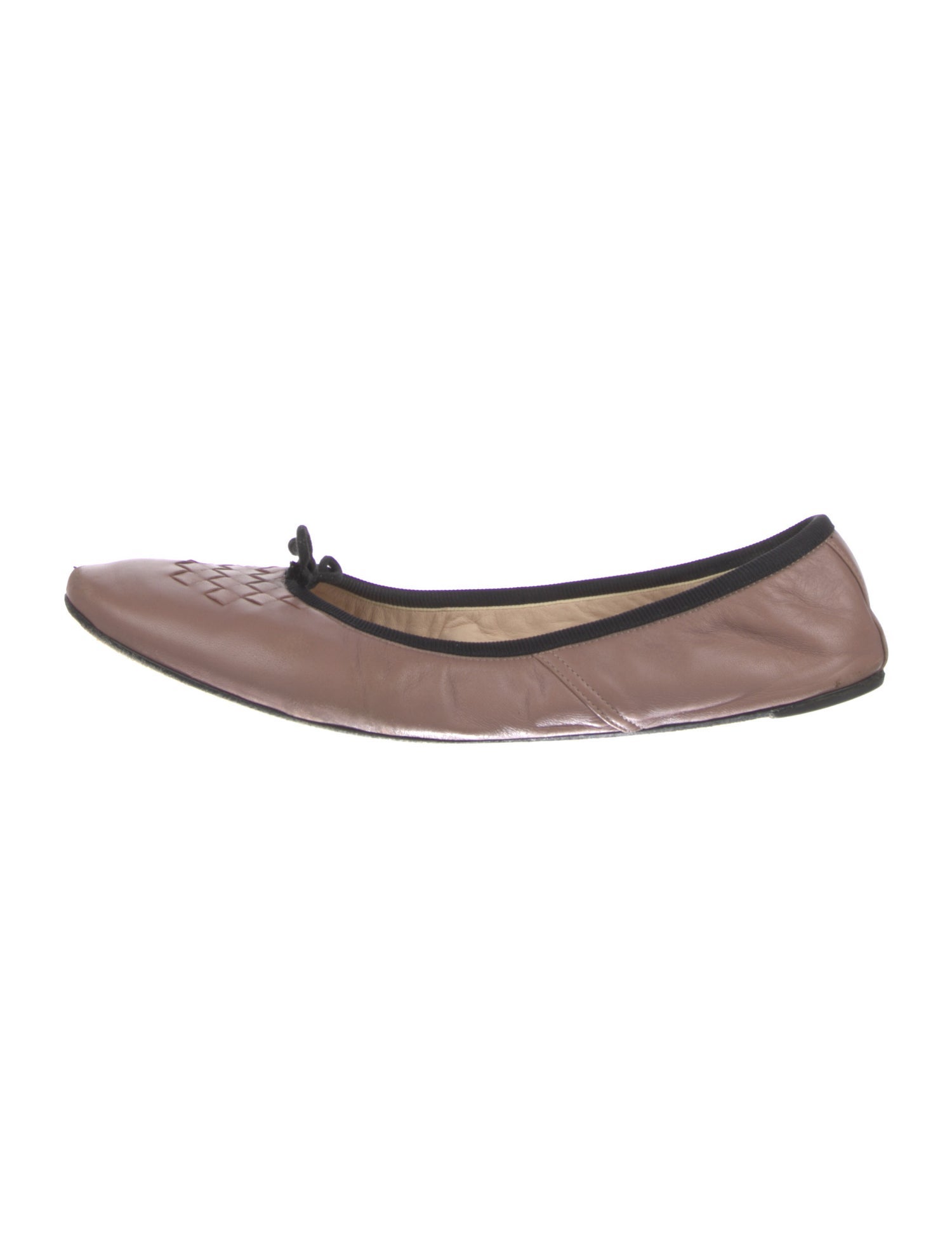 Bottega Veneta Intrecciato Weave Leather Ballet Flats