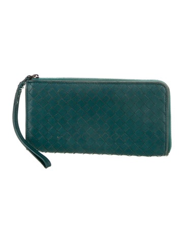 Bottega Veneta Wallets Intrecciato Weave Leather Wristlet