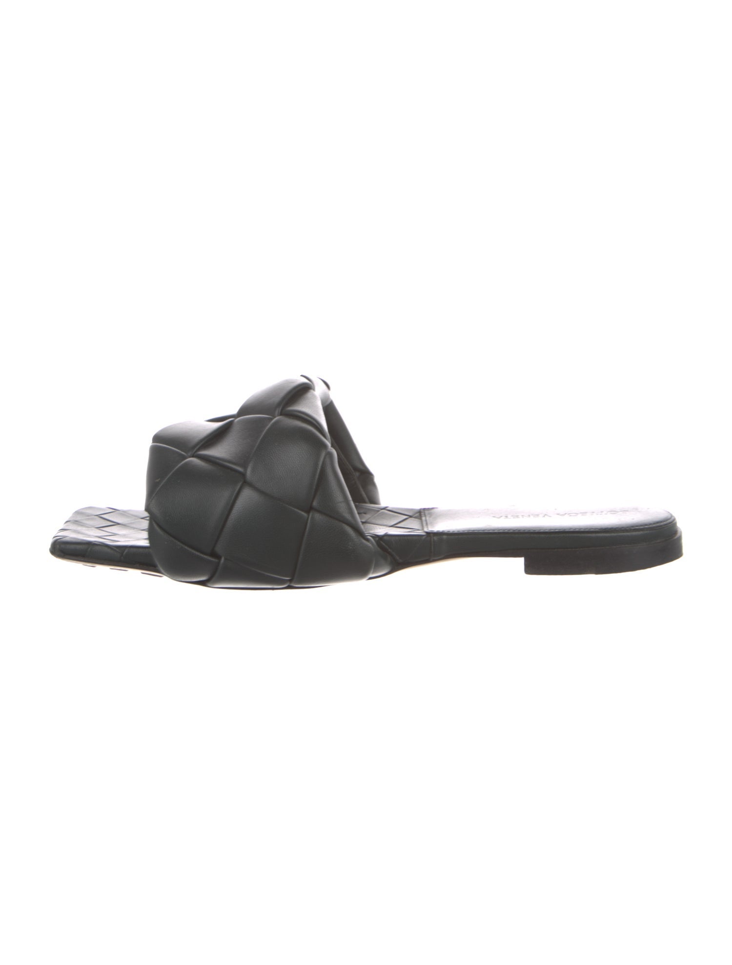 Bottega Veneta Intrecciato Weave Leather Slides
