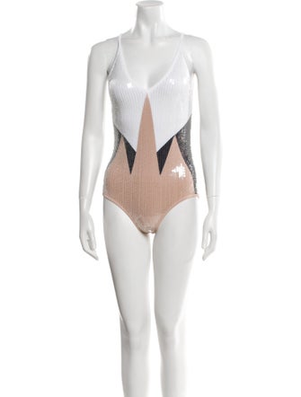 Bottega Veneta Sequin Printed Bodysuit