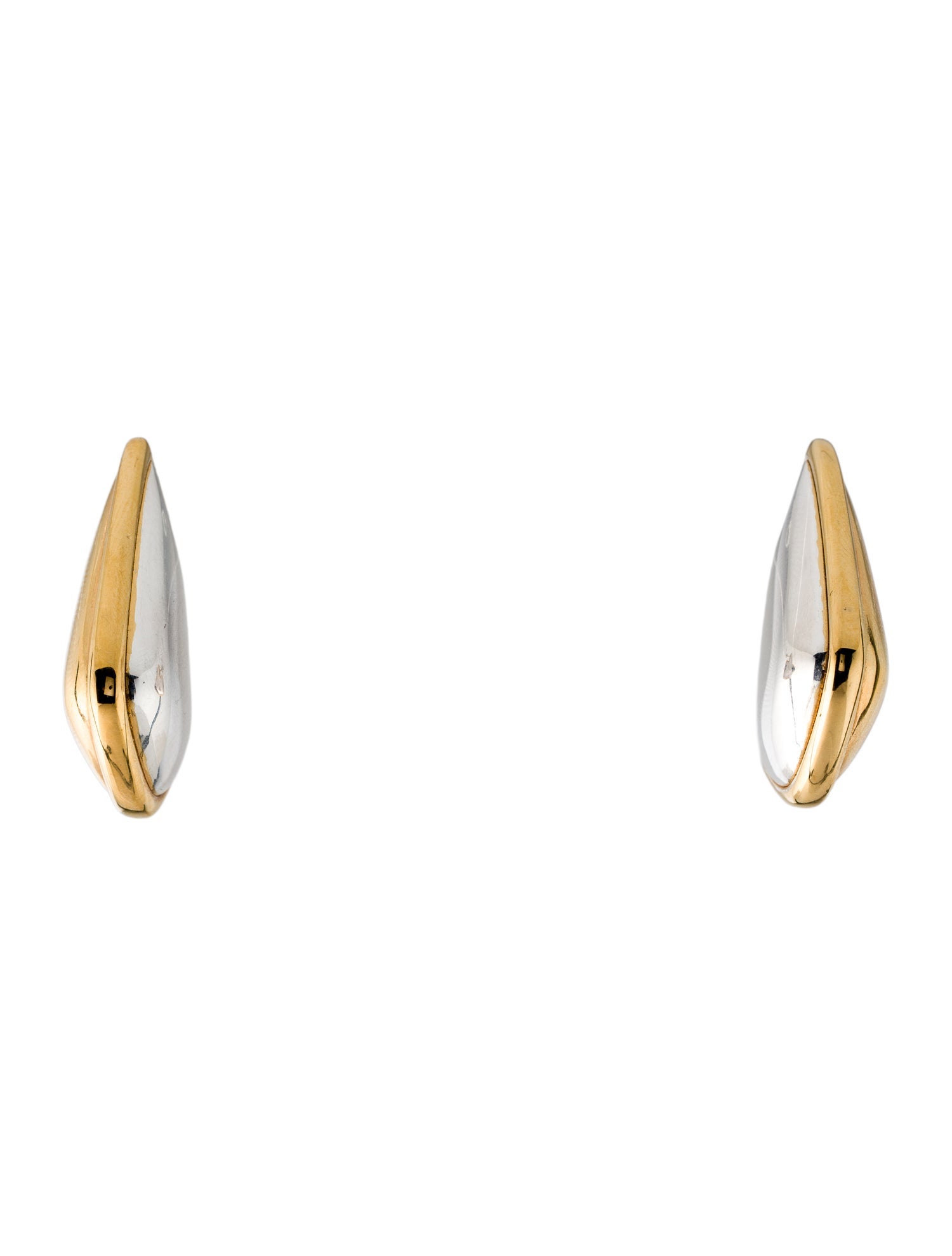 Bottega Veneta Two-Tone Small Fin Drop Earrings