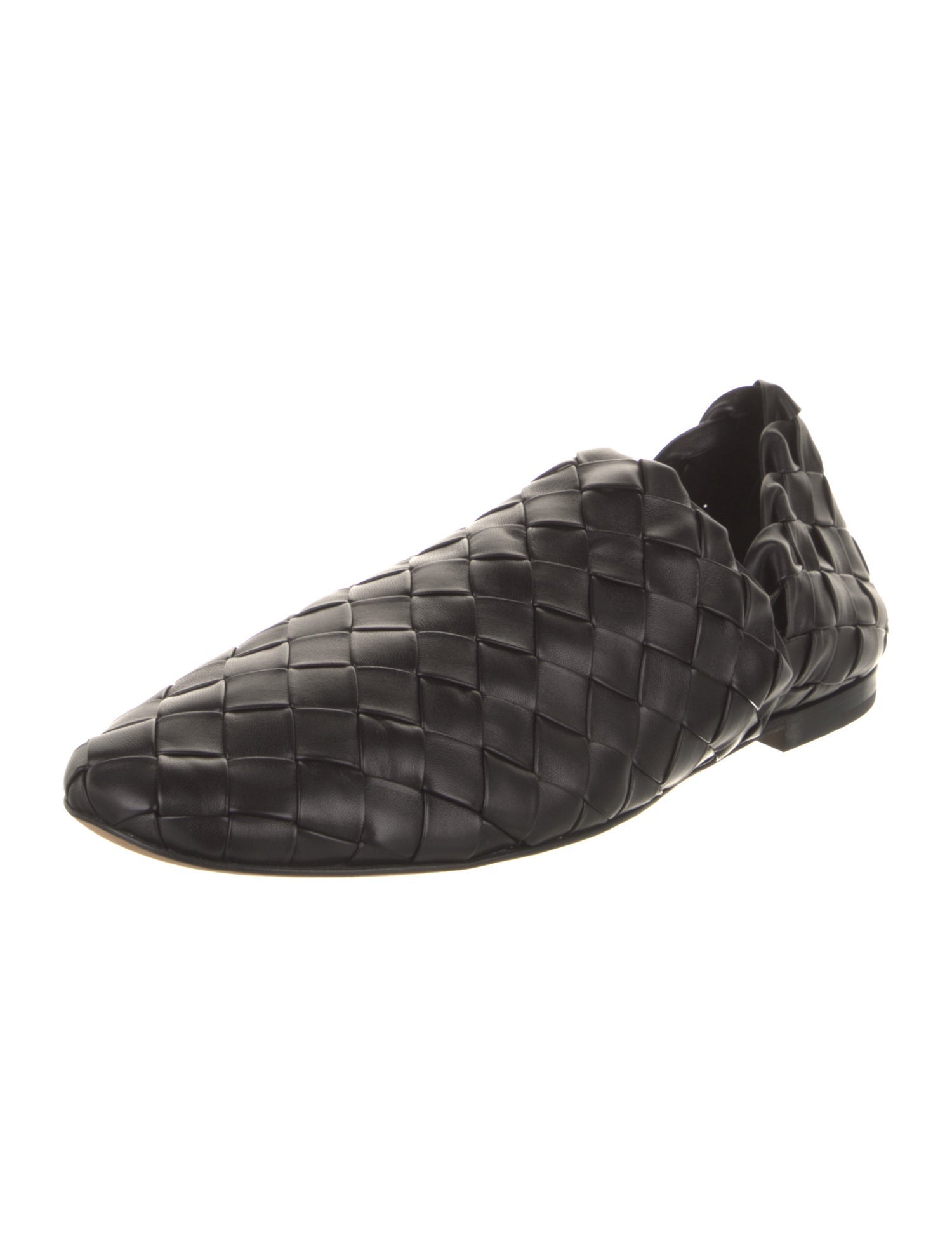 Bottega Veneta Intrecciato Weave Leather Dress Loafers