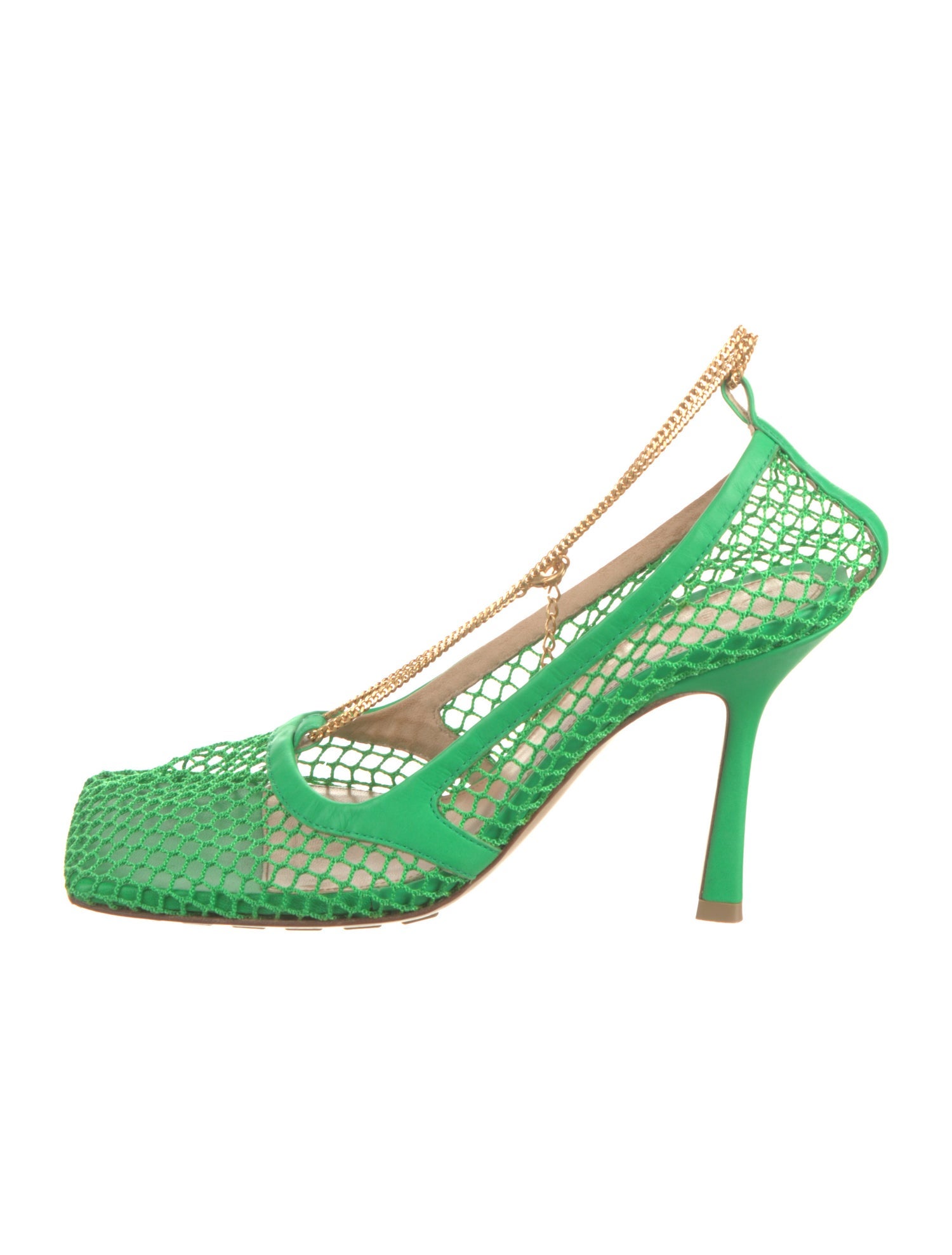 Bottega Veneta Mesh Chain-Link Accents Pumps