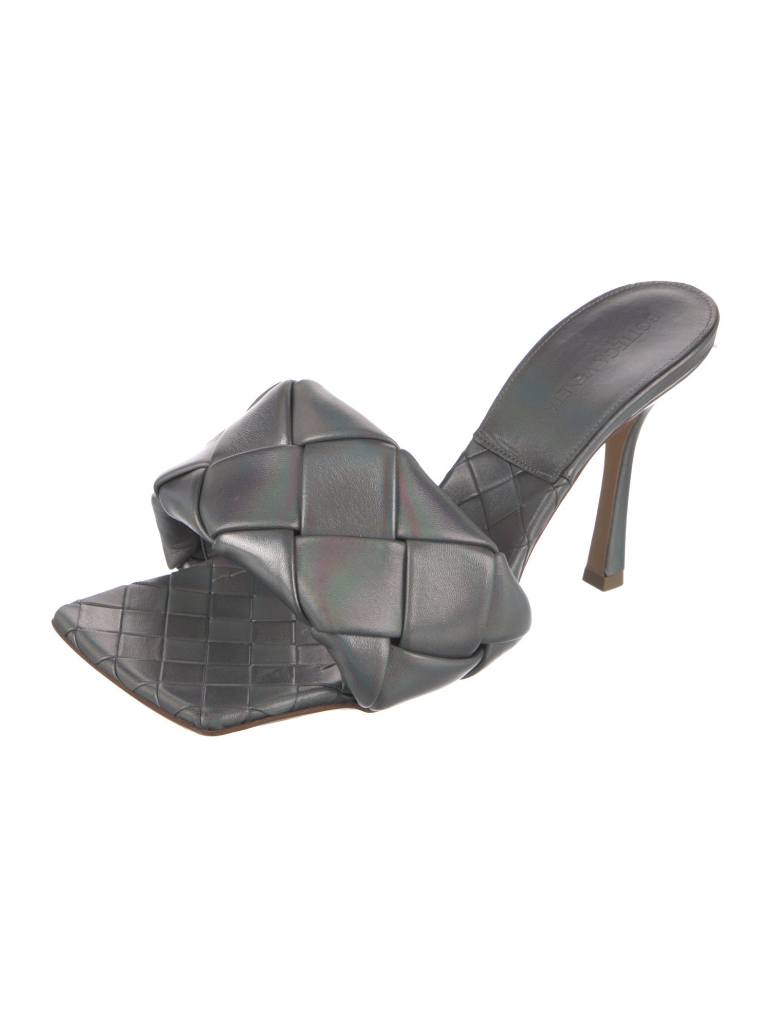 Bottega Veneta Intrecciato Weave Leather Slides