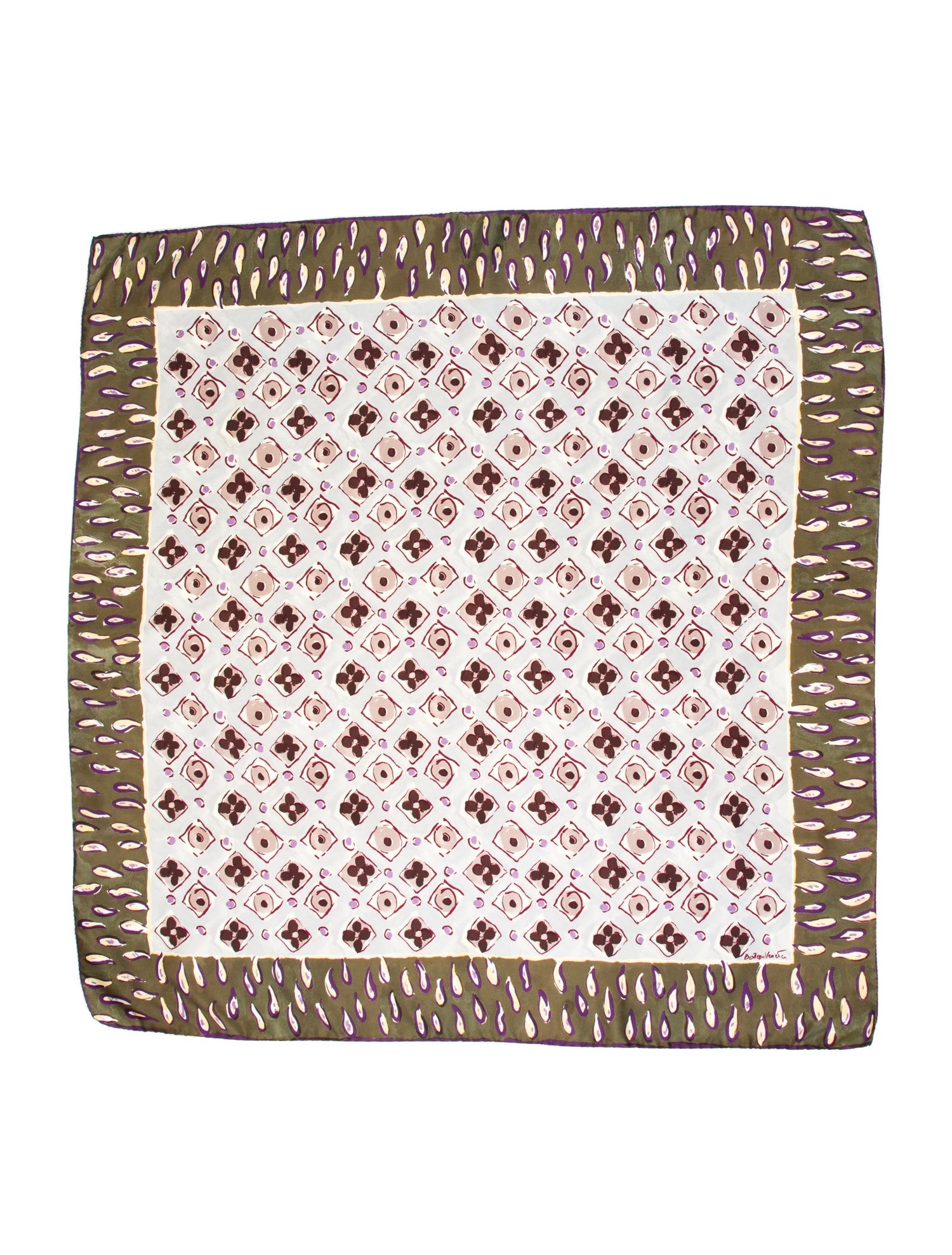 Bottega Veneta Leather Printed Scarf