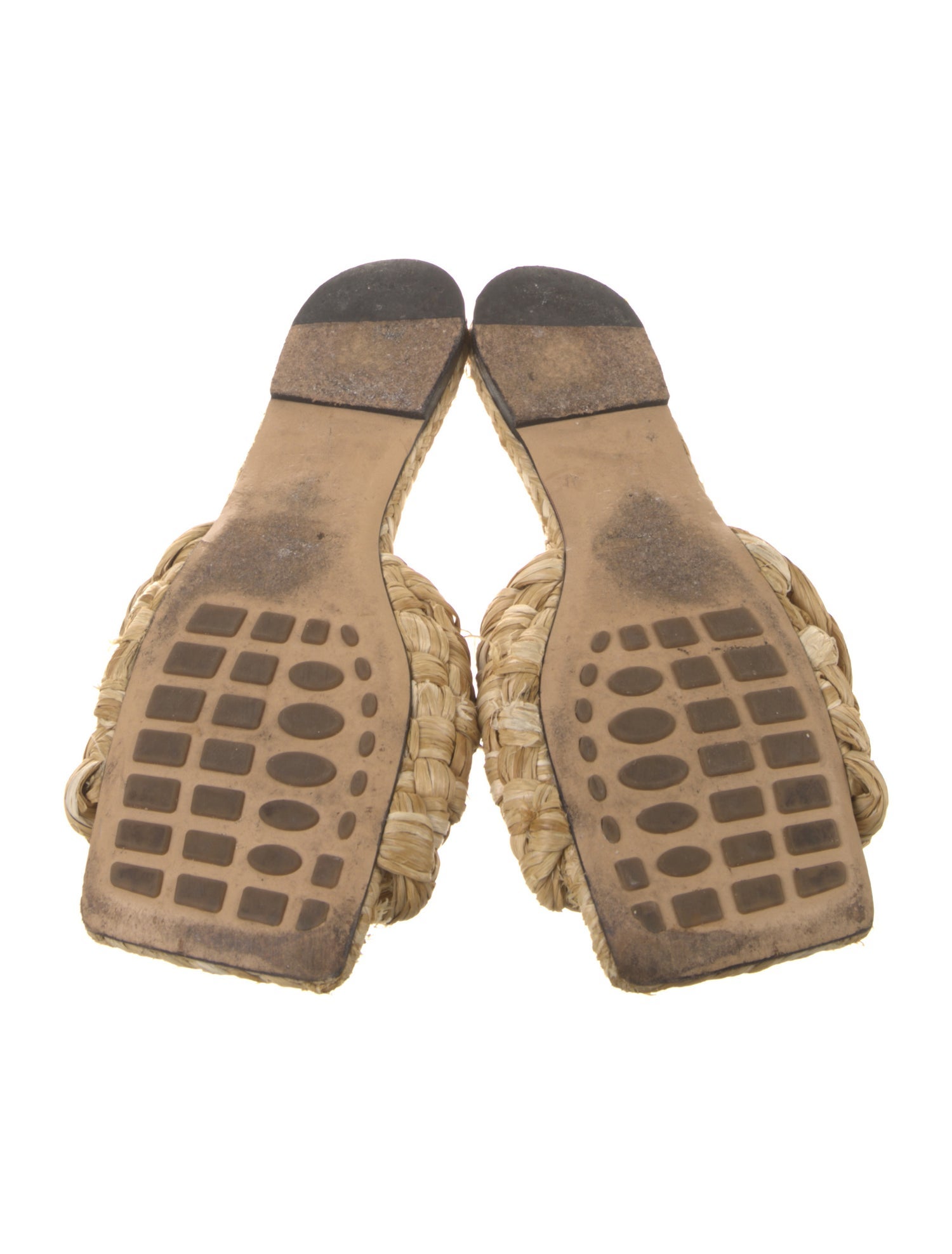 Bottega Veneta Intrecciato Weave Raffia Slides